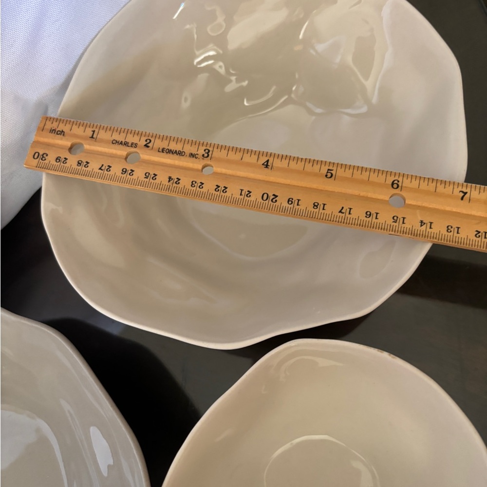 Set of Be Home Stoneware Bowls in Gray and Cream - Picture 8 of 16